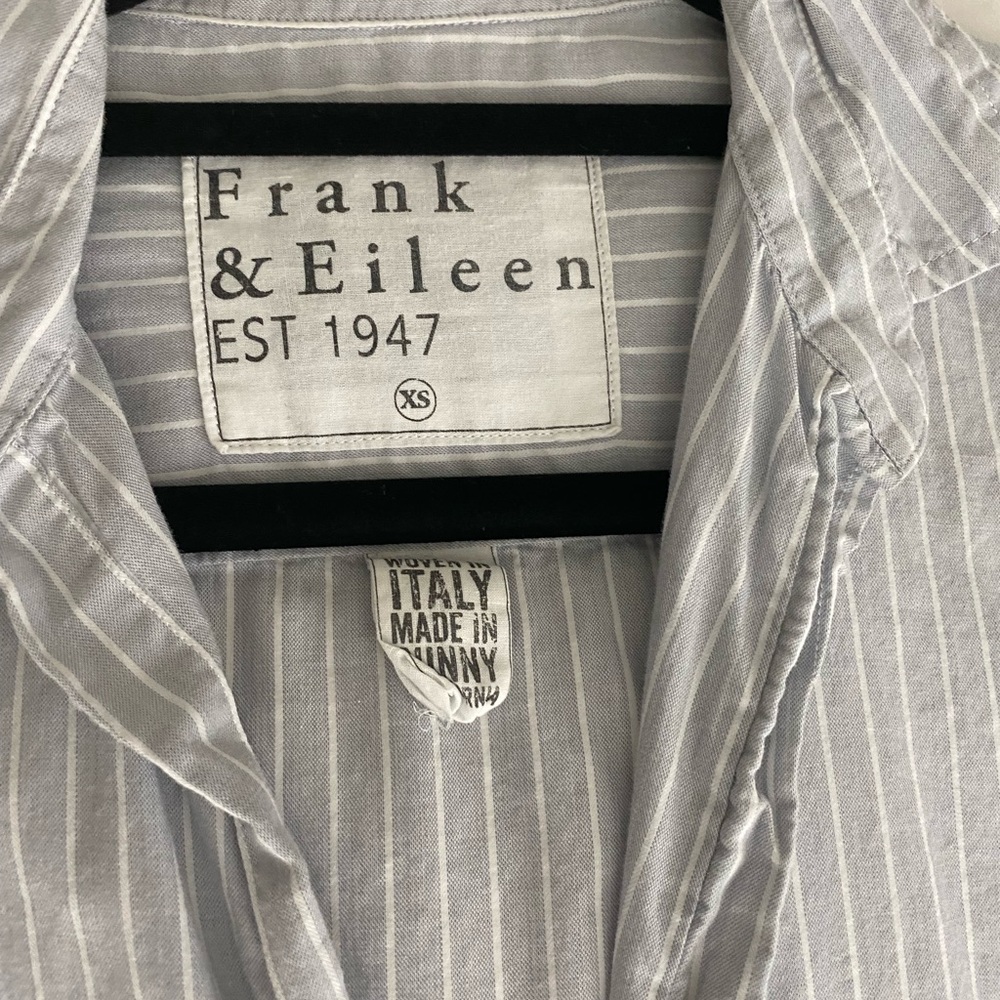 Frank and Eileen high low button down shirt